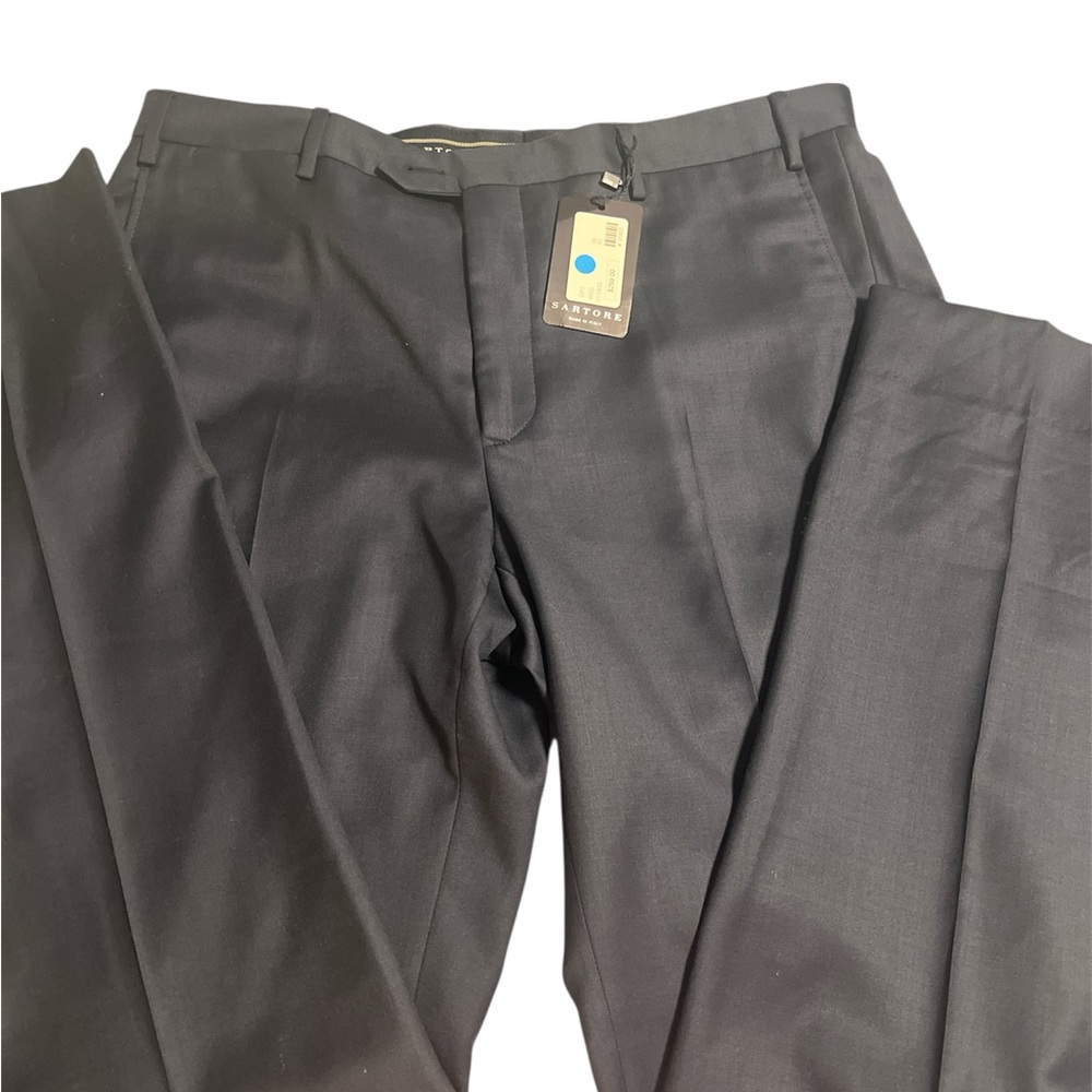 Sartore Elegant Dark Blue Trousers